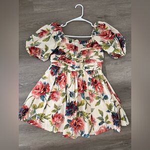 Abercrombie Floral Dress with Puff Sleeves